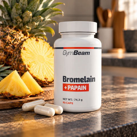 GymBeam Bromelain Papain Kapseln